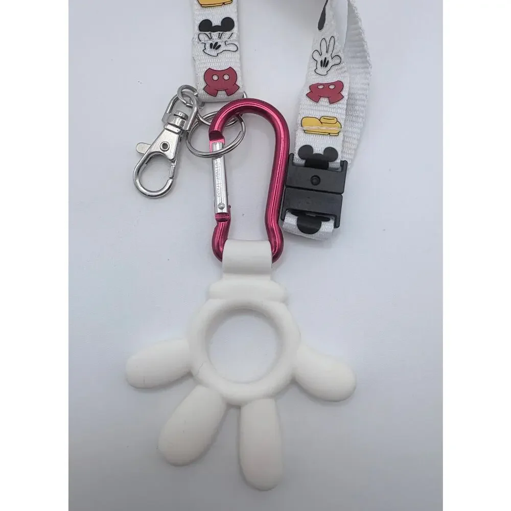 Disney Mickey Mouse Lanyard with White Glove Waterbottle Holder